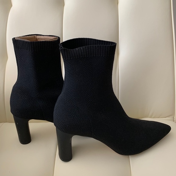 zara fabric heeled ankle boots